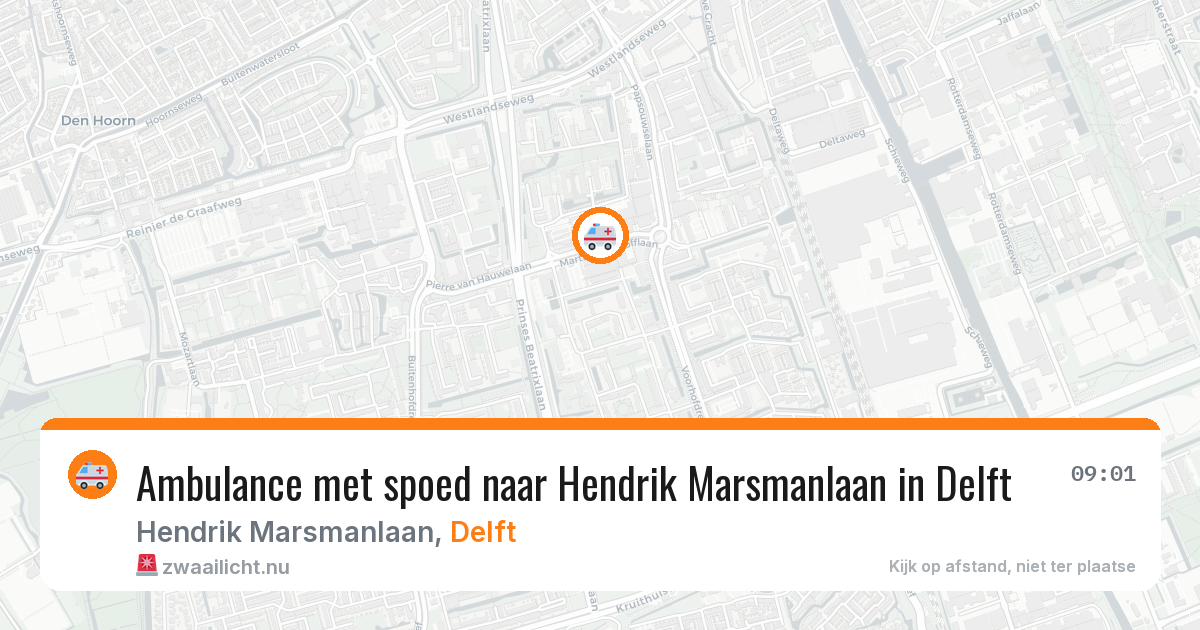 Ambulance met spoed naar Hendrik Marsmanlaan in Delft — 12 feb 2026