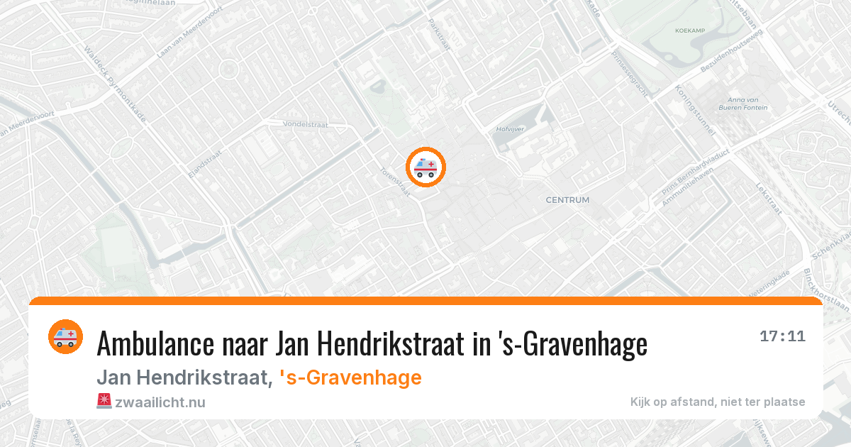 Ambulance naar Jan Hendrikstraat in 's-Gravenhage — 7 jun 2026