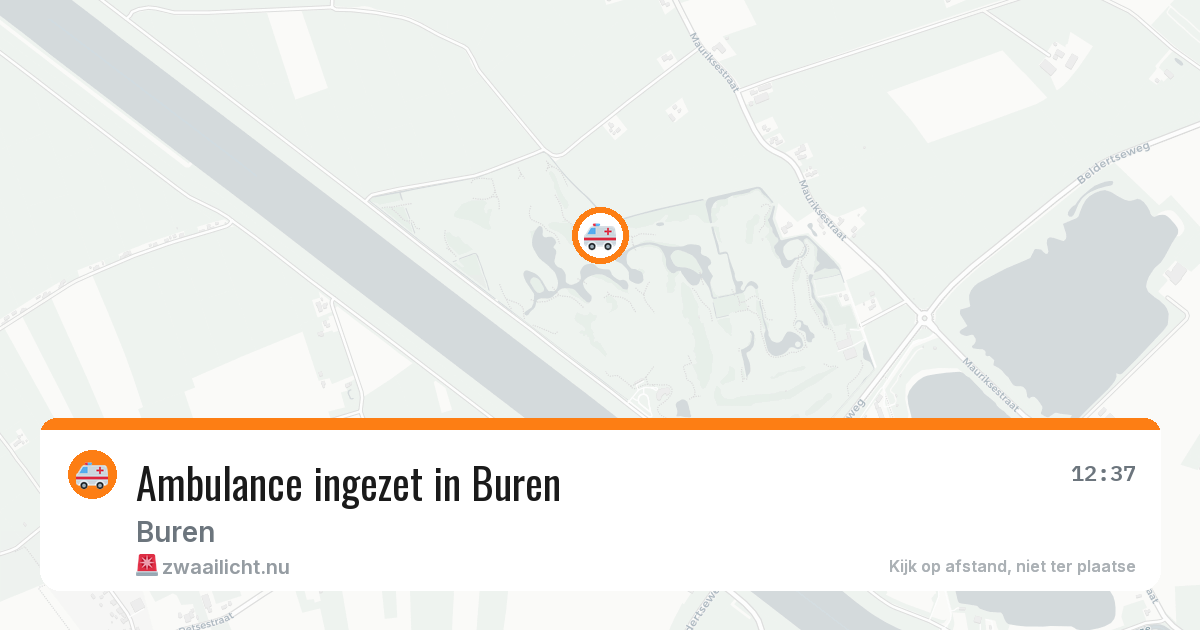 Ambulance ingezet in Buren — 18 jul 2026