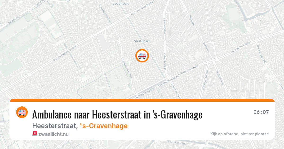 Ambulance naar Heesterstraat in 's-Gravenhage — 27 apr 2026