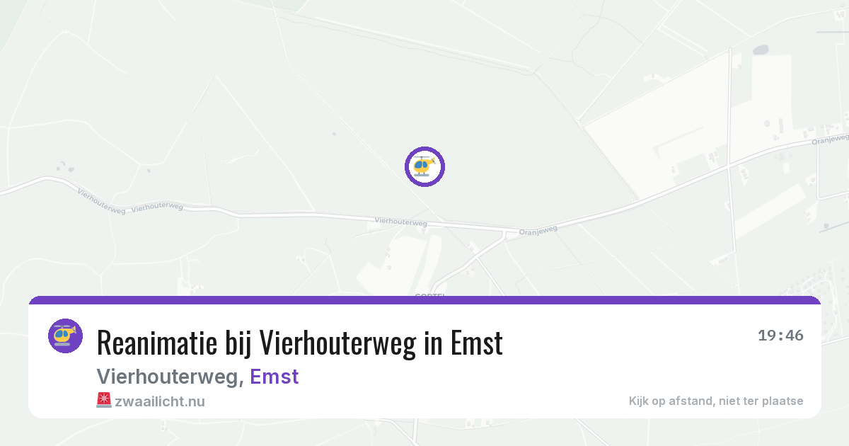 Reanimatie bij Vierhouterweg in Emst — 7 jul 2026