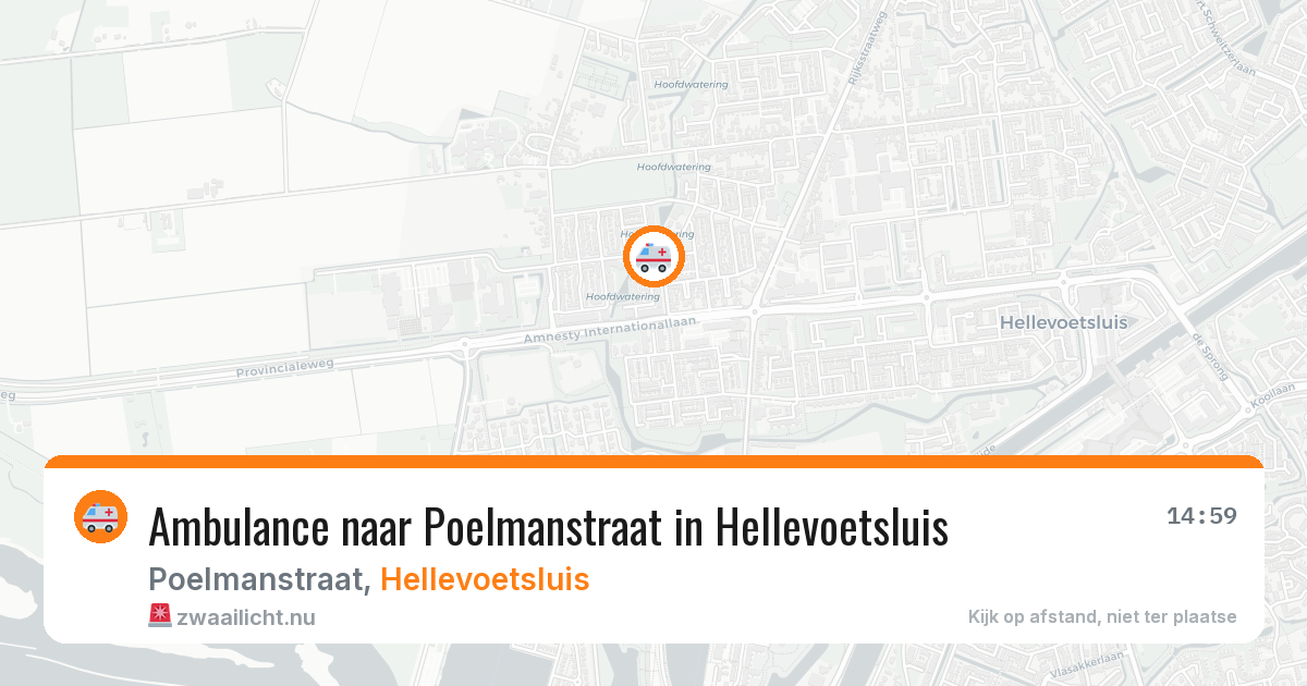 Ambulance naar Poelmanstraat in Hellevoetsluis — 25 jul 2026