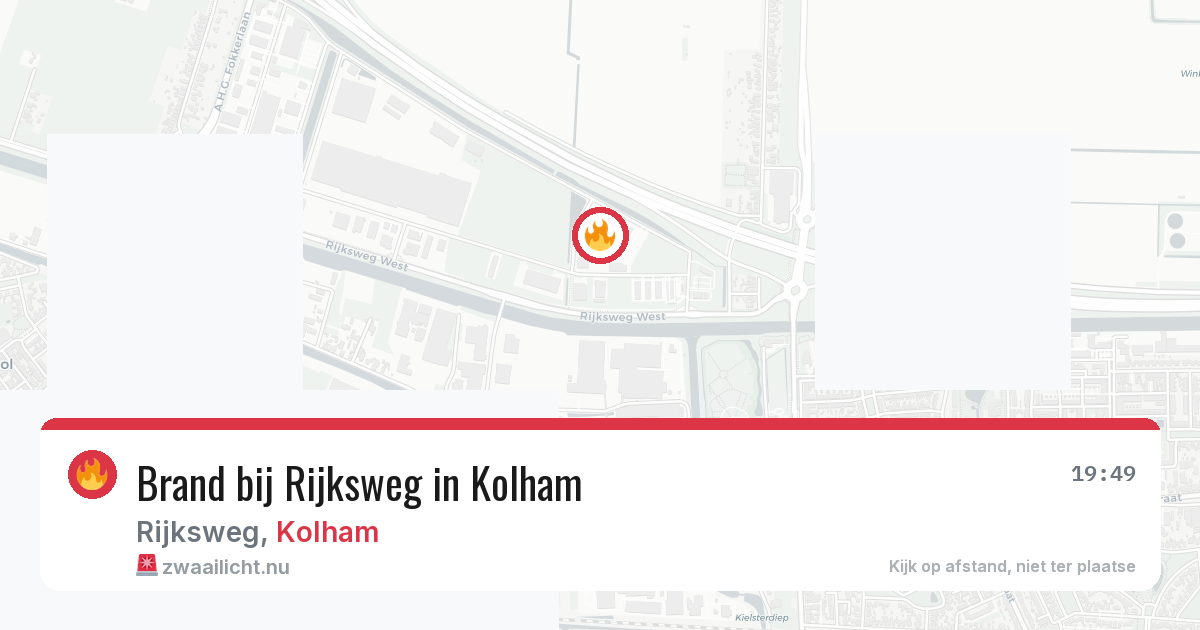 Brand bij Rijksweg in Kolham — 22 mei 2026