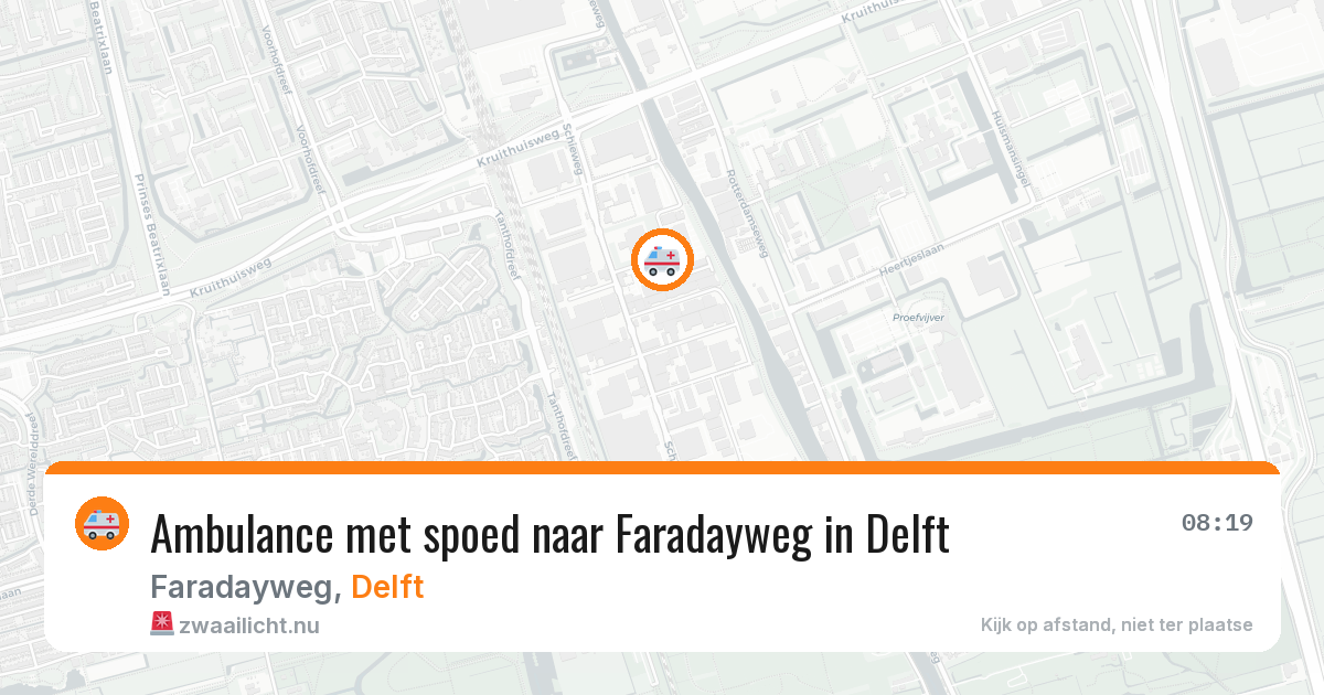 Ambulance met spoed naar Faradayweg in Delft — 26 mrt 2026