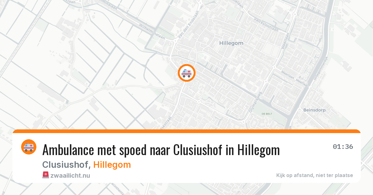 Ambulance met spoed naar Clusiushof in Hillegom — 21 jan 2026