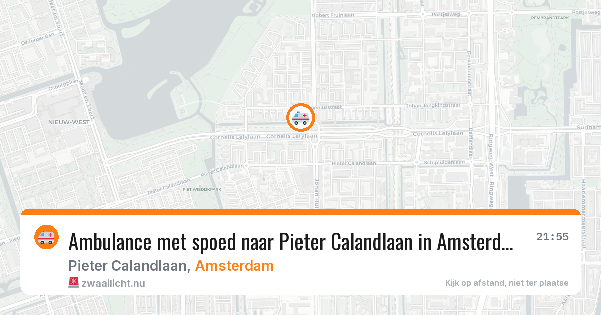 Ambulance met spoed naar Pieter Calandlaan in Amsterdam — 14 jul 2026