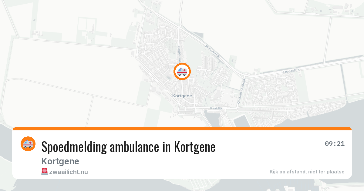 Spoedmelding ambulance in Kortgene — 23 mrt 2026
