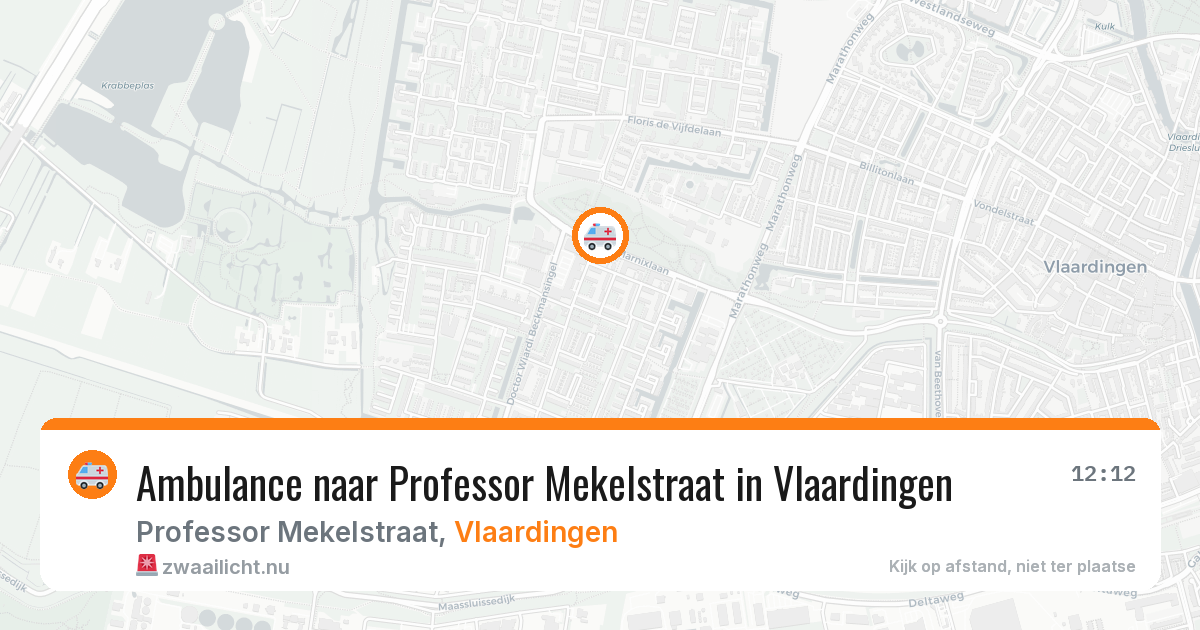 Ambulance naar Professor Mekelstraat in Vlaardingen — 11 mei 2026
