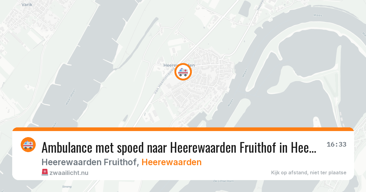 Ambulance met spoed naar Heerewaarden Fruithof in Heerewaarden — 30 jan 2026