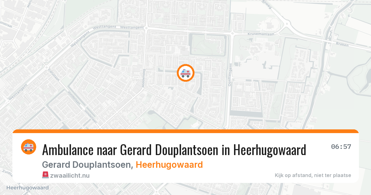 Ambulance naar Gerard Douplantsoen in Heerhugowaard — 20 jul 2026
