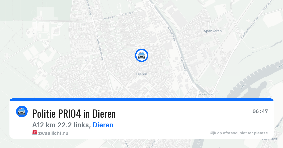 Politie PRIO4 in Dieren — 10 jul 2026 | 🚨 Zwaailicht.nu