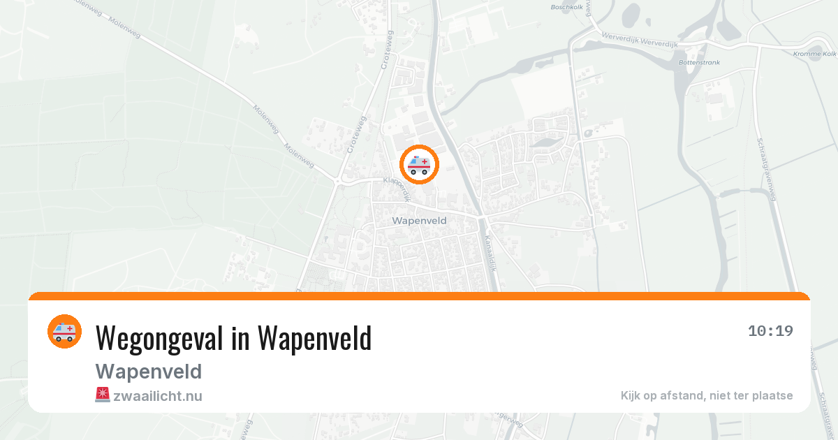 Wegongeval in Wapenveld — 7 jul 2026