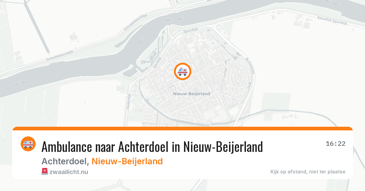 Ambulance naar Achterdoel in Nieuw-Beijerland — 25 apr 2026
