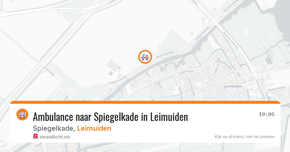 Ambulance naar Spiegelkade in Leimuiden — 26 mei 2026