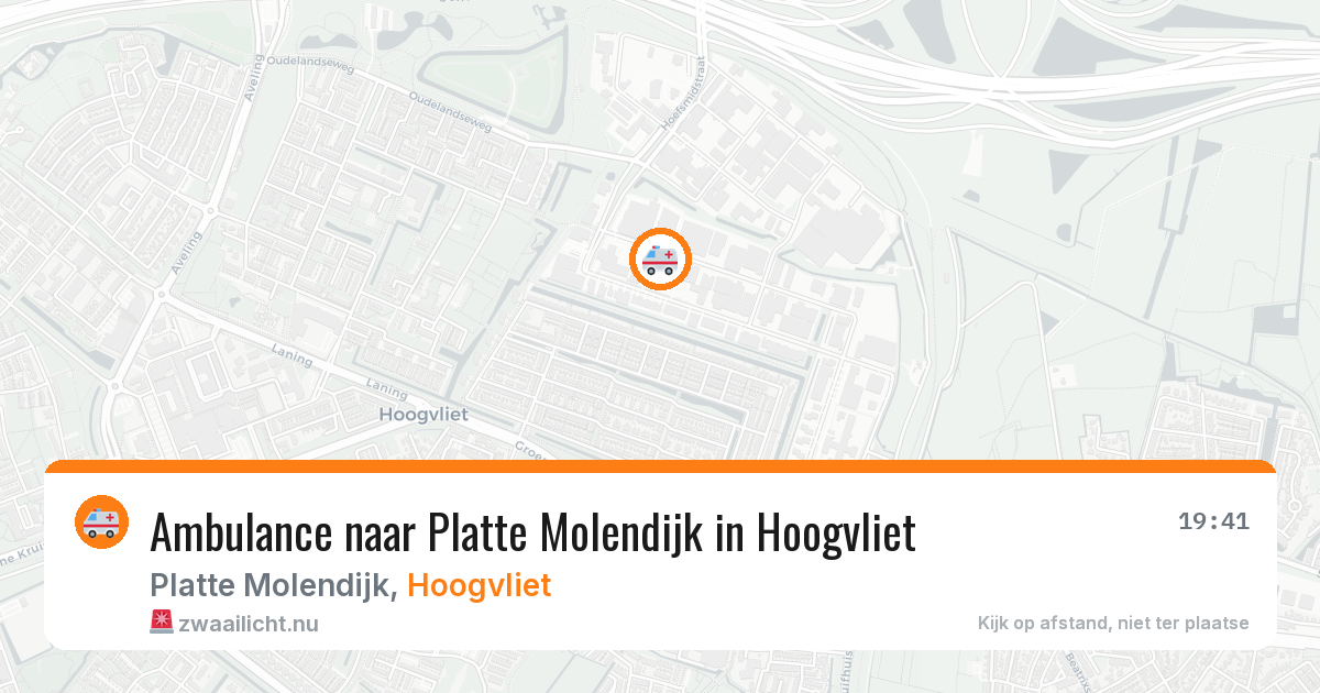 Ambulance naar Platte Molendijk in Hoogvliet — 3 jun 2026