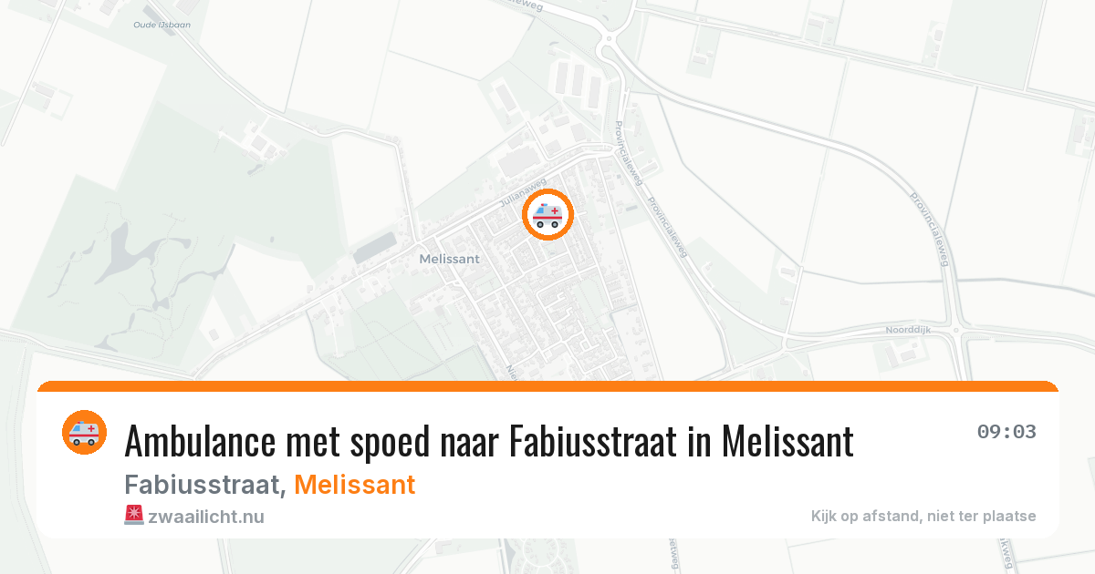 Ambulance met spoed naar Fabiusstraat in Melissant — 8 jun 2026
