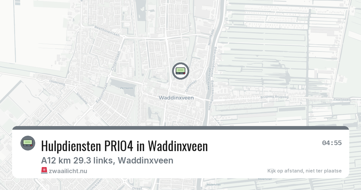 Hulpdiensten PRIO4 in Waddinxveen — 23 feb 2026 | 🚨 Zwaailicht.nu
