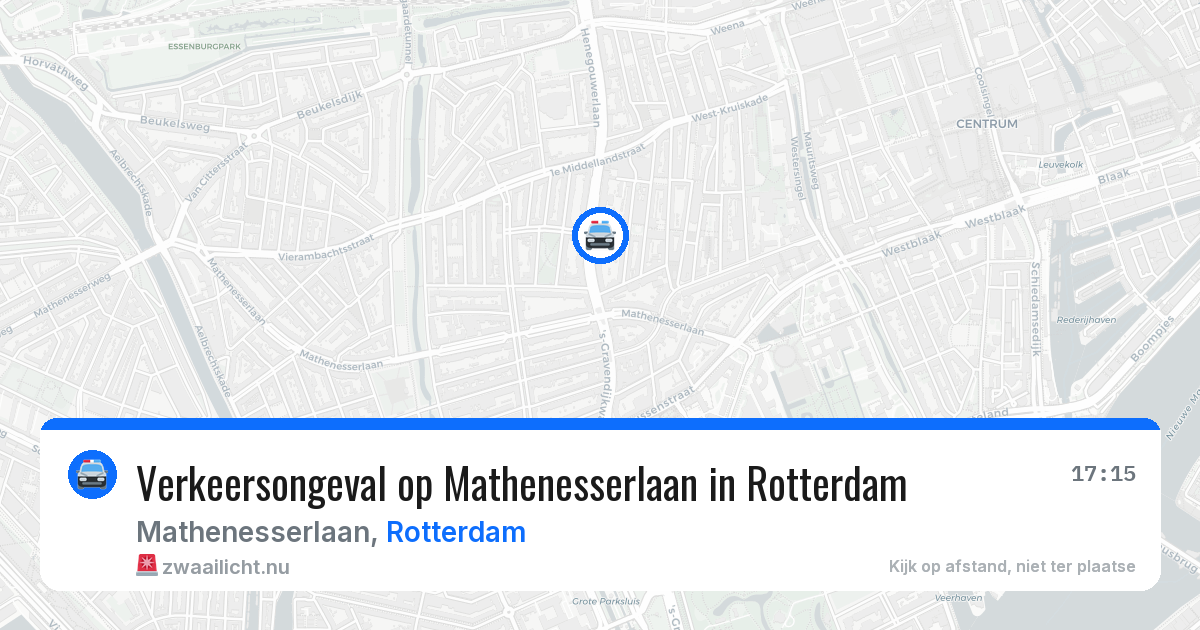 Verkeersongeval op Mathenesserlaan in Rotterdam — 13 jul 2026