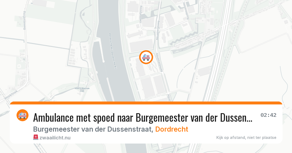 Ambulance met spoed naar Burgemeester van der Dussenstraat in Dordrecht — 17 jul 2026