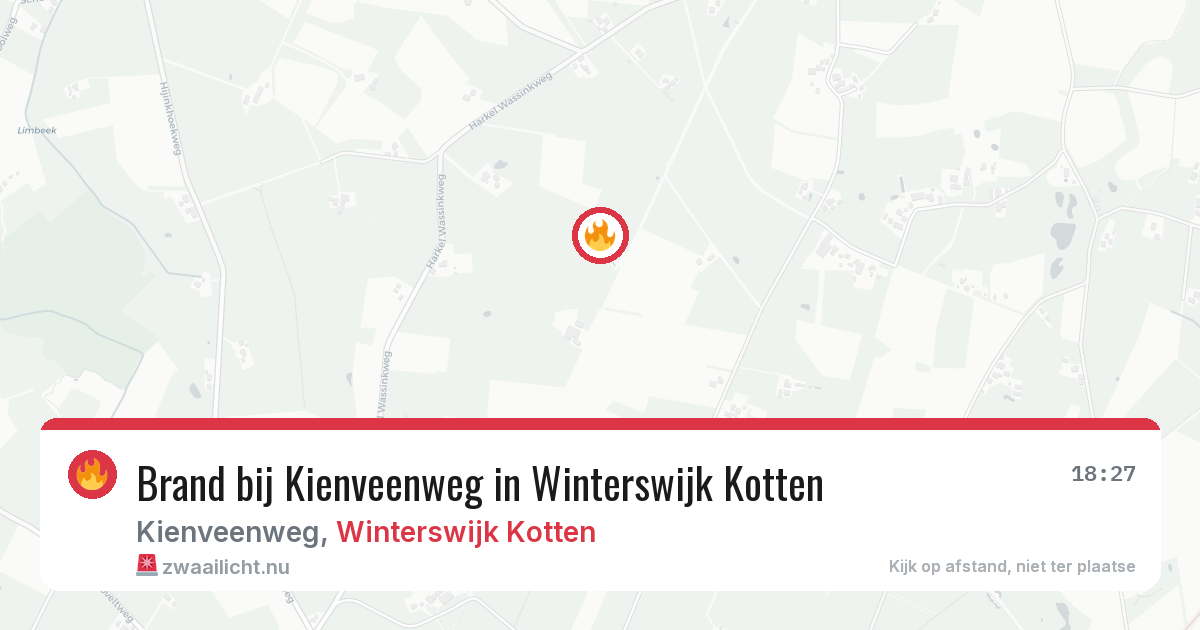 Brand bij Kienveenweg in Winterswijk Kotten — 6 jul 2026