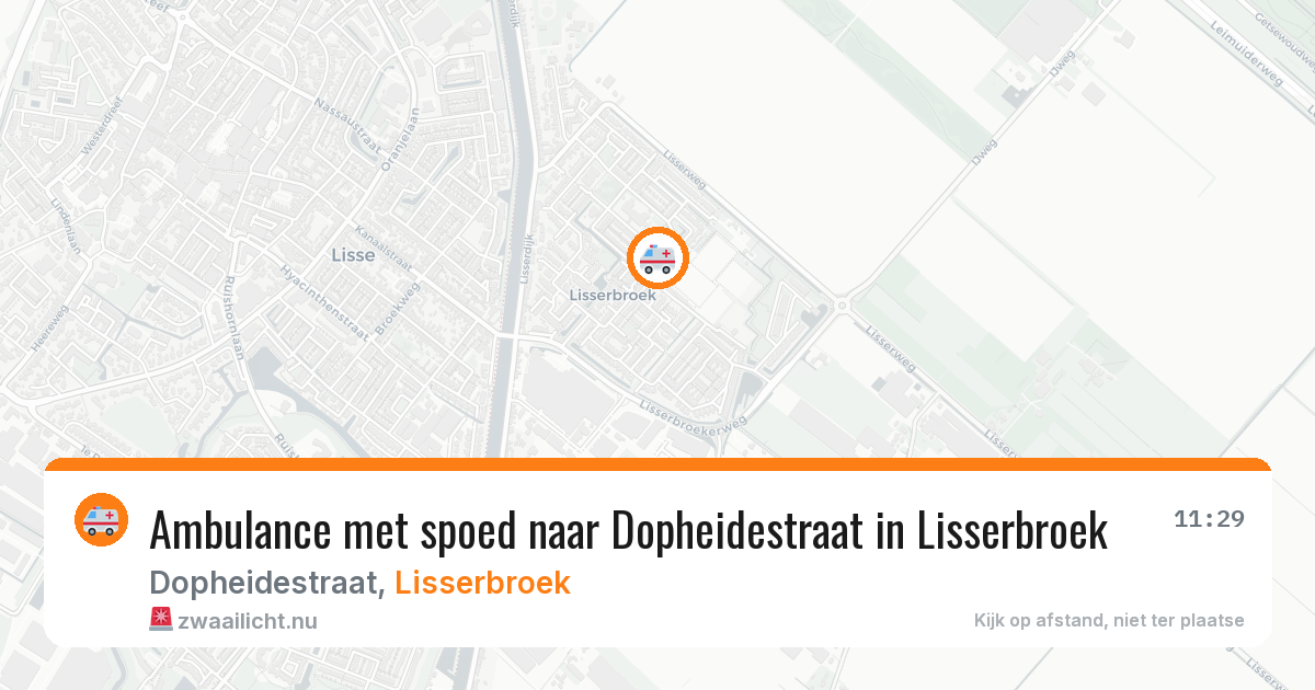 Ambulance met spoed naar Dopheidestraat in Lisserbroek — 3 feb 2026