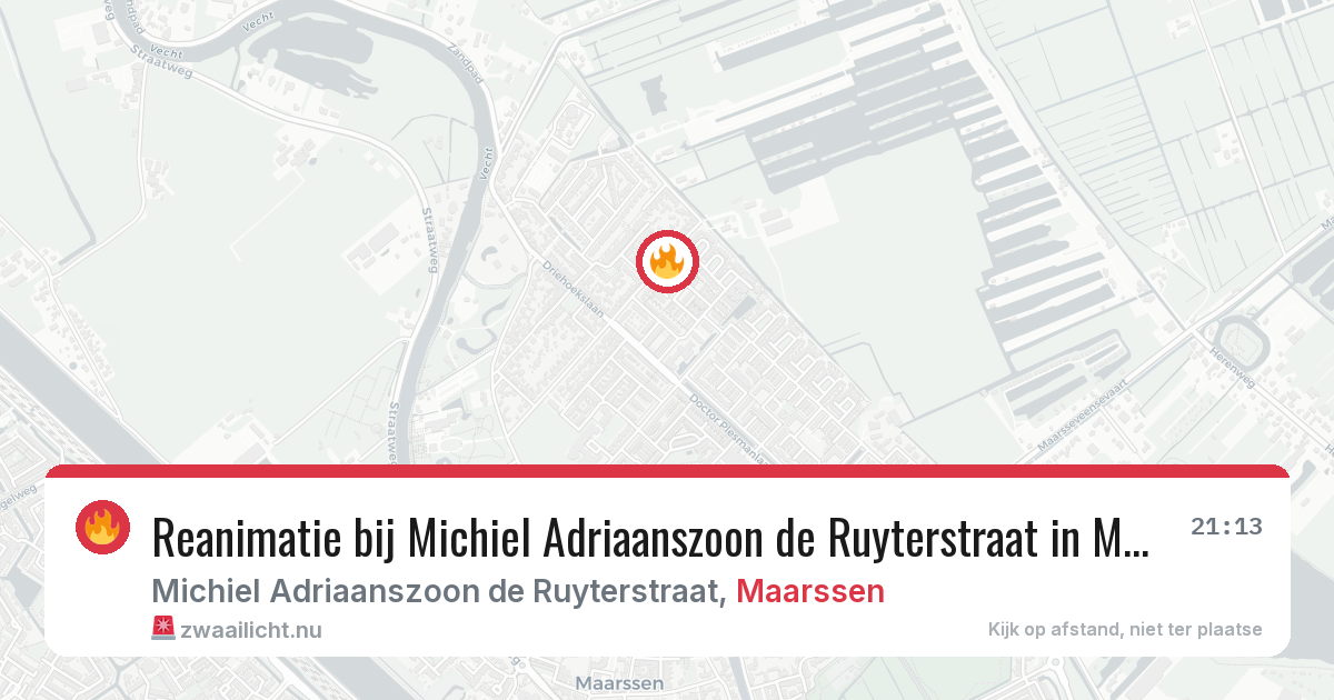 Reanimatie bij Michiel Adriaanszoon de Ruyterstraat in Maarssen — 14 mei 2026