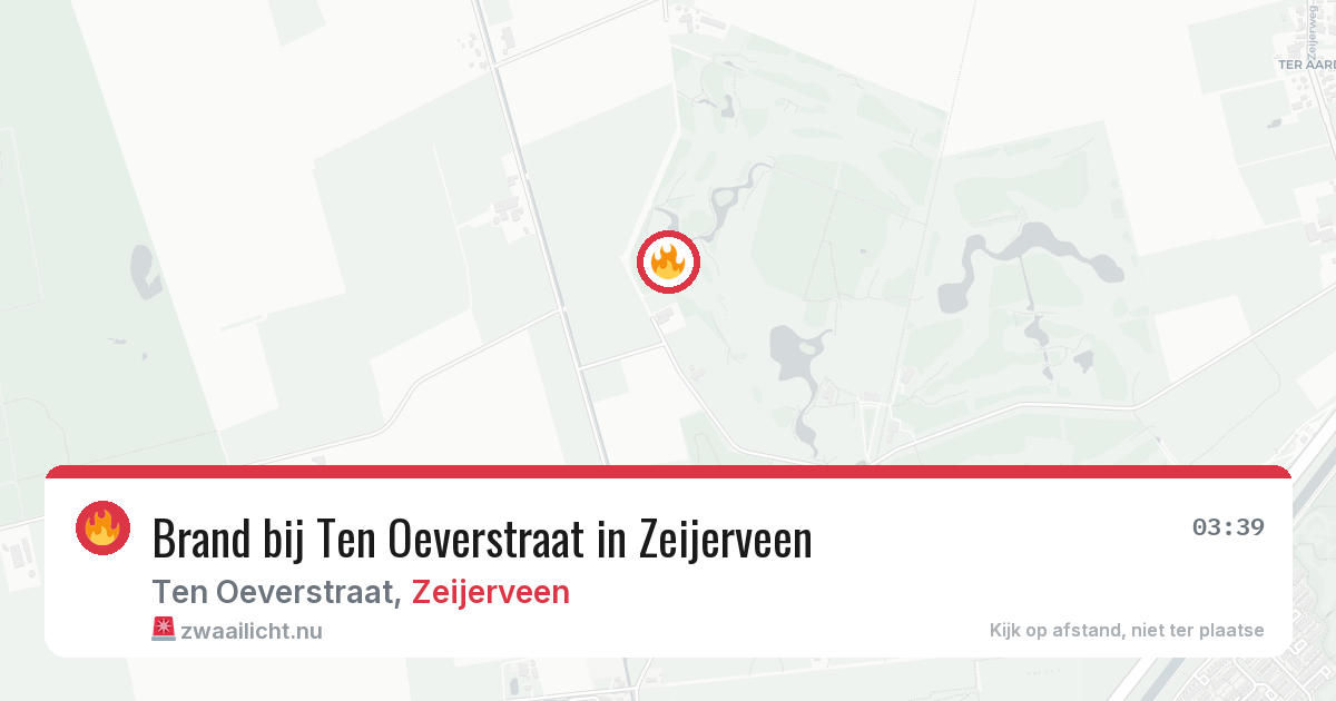 Brand bij Ten Oeverstraat in Zeijerveen — 14 jul 2026