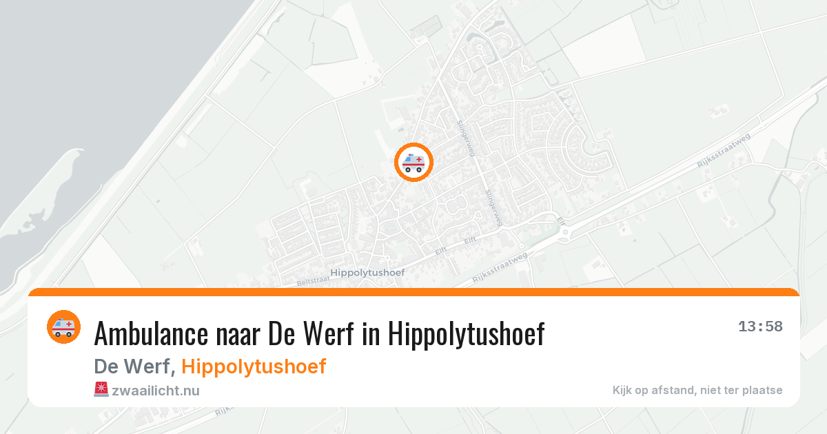 Ambulance naar De Werf in Hippolytushoef — 27 apr 2026