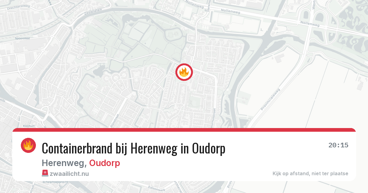 Containerbrand bij Herenweg in Oudorp — 13 feb 2026