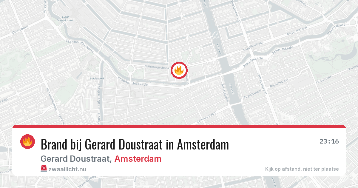 Brand bij Gerard Doustraat in Amsterdam — 14 mei 2026