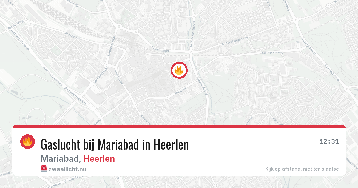 Gaslucht bij Mariabad in Heerlen — 2 jun 2026