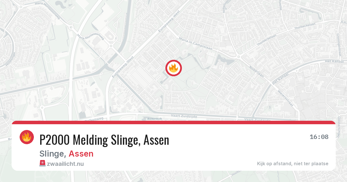 P2000 Melding Slinge, Assen — 23 mei 2026
