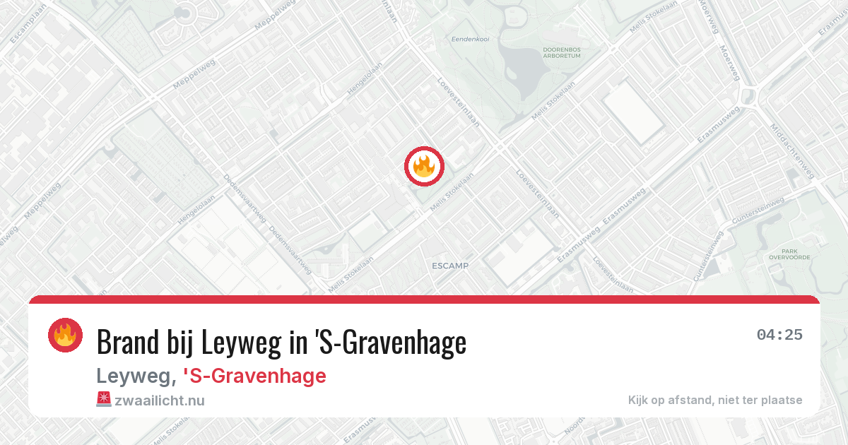 Brand bij Leyweg in 'S-Gravenhage — 3 mrt 2026