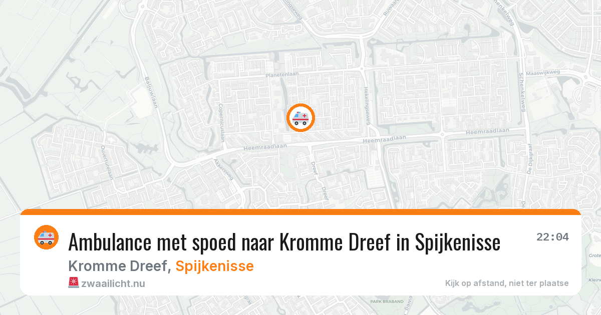 Ambulance met spoed naar Kromme Dreef in Spijkenisse — 23 jul 2026