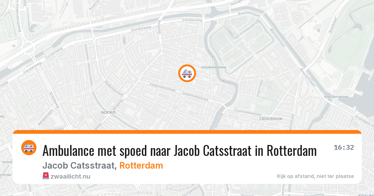 Ambulance met spoed naar Jacob Catsstraat in Rotterdam — 30 mei 2026