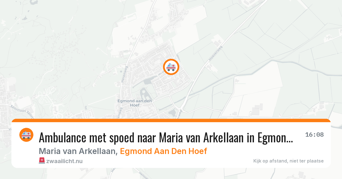 Ambulance met spoed naar Maria van Arkellaan in Egmond Aan Den Hoef — 28 mei 2026