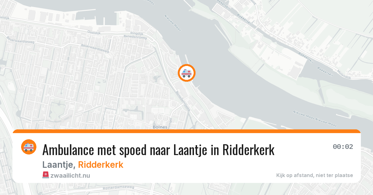 Ambulance met spoed naar Laantje in Ridderkerk — 10 apr 2026