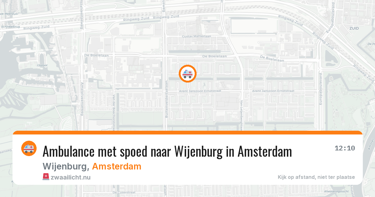 Ambulance met spoed naar Wijenburg in Amsterdam — 16 jul 2026