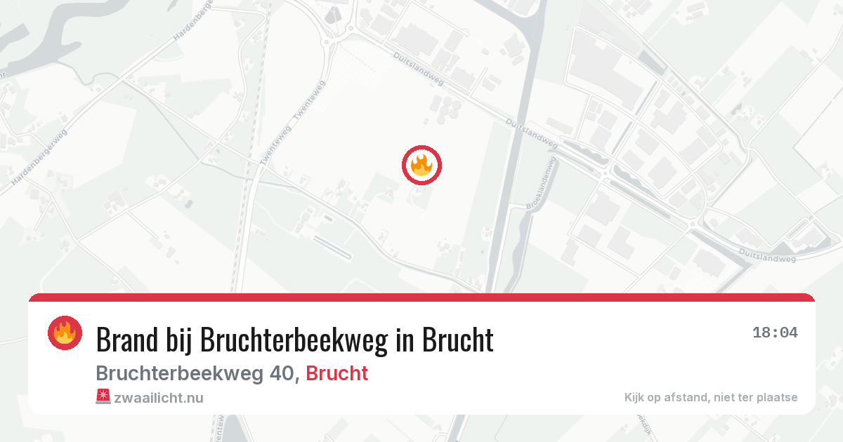 Brand bij Bruchterbeekweg in Brucht — 9 mei 2026