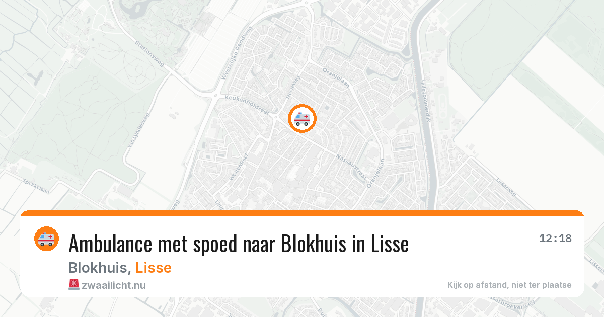 Ambulance met spoed naar Blokhuis in Lisse — 9 jul 2026