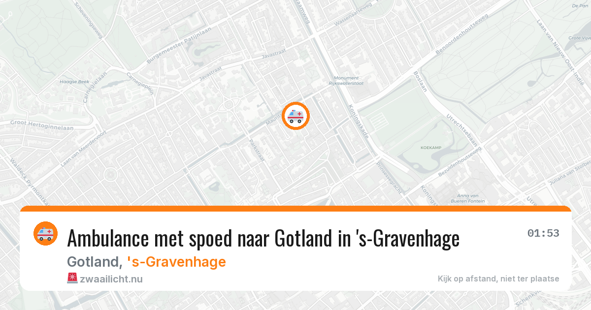 Ambulance met spoed naar Gotland in 's-Gravenhage — 18 mrt 2026