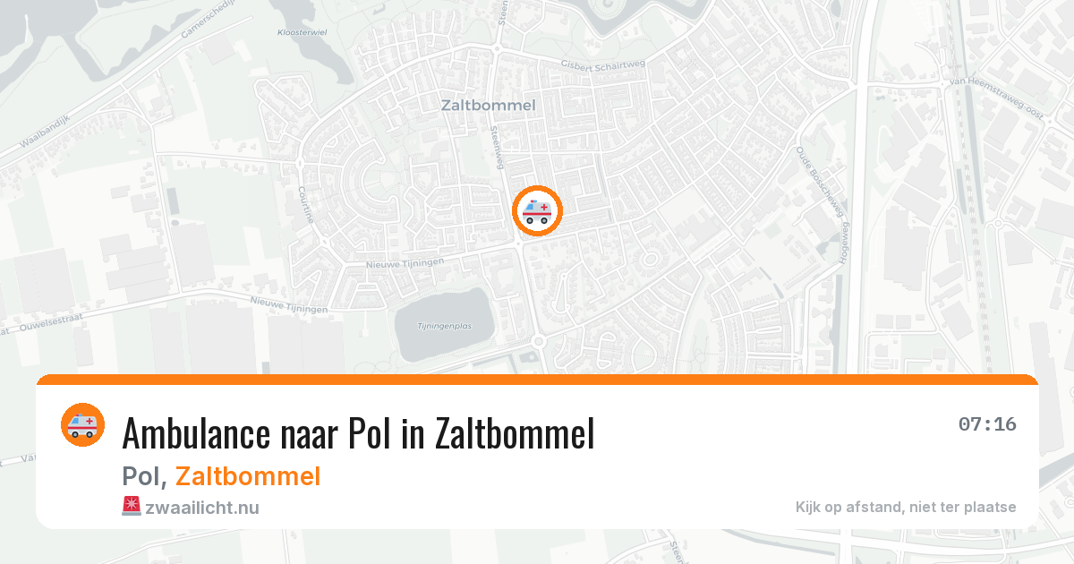 Ambulance naar Pol in Zaltbommel — 10 jul 2026