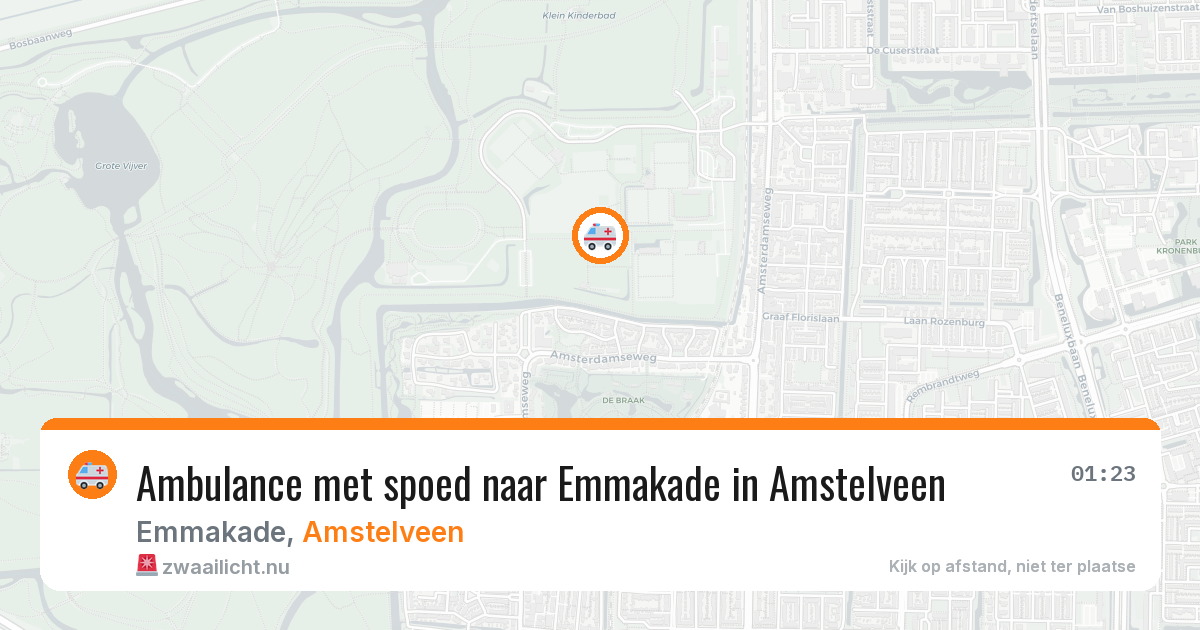 Ambulance met spoed naar Emmakade in Amstelveen — 12 jul 2026