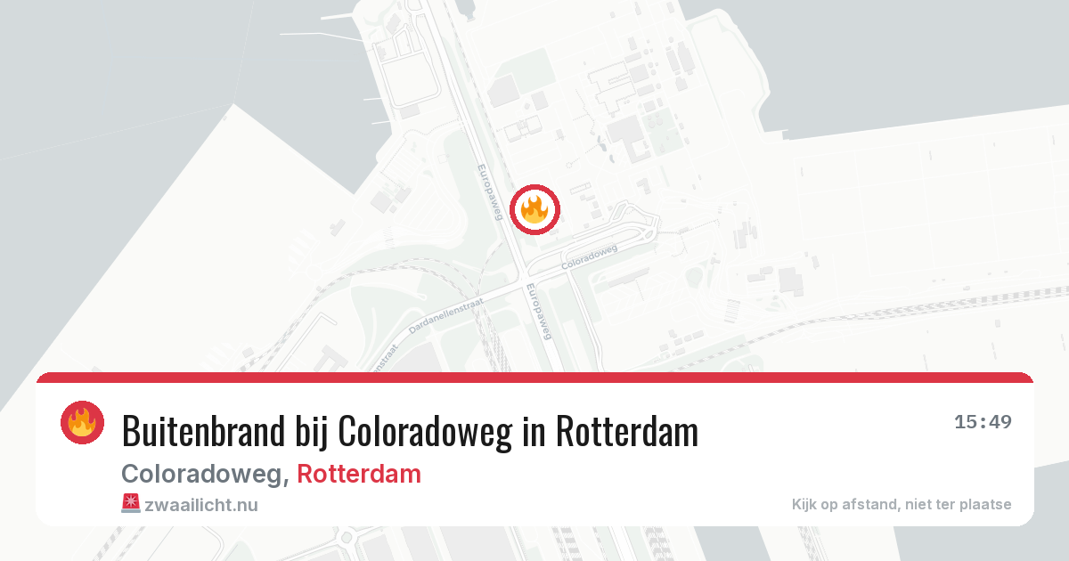 Buitenbrand bij Coloradoweg in Rotterdam — 19 mrt 2026