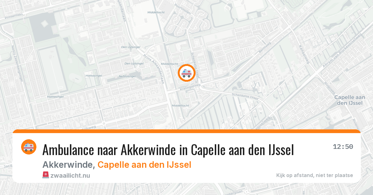 Ambulance naar Akkerwinde in Capelle aan den IJssel — 26 mrt 2026