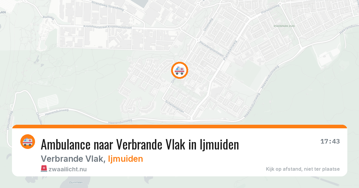 Ambulance naar Verbrande Vlak in Ijmuiden — 14 jul 2026