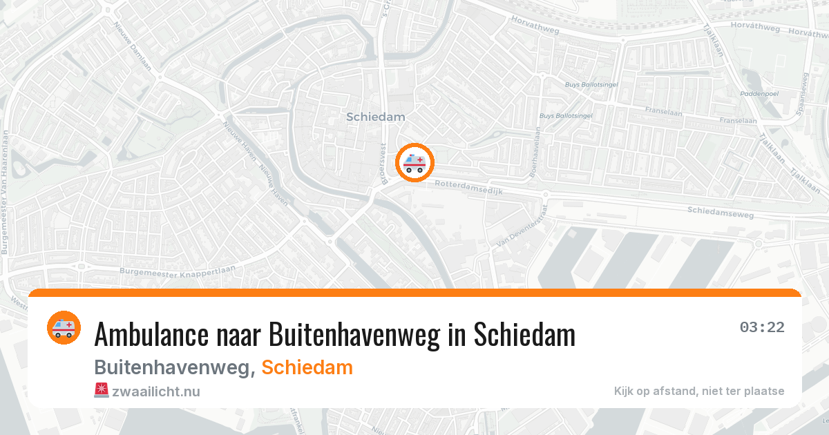 Ambulance naar Buitenhavenweg in Schiedam — 26 jul 2026