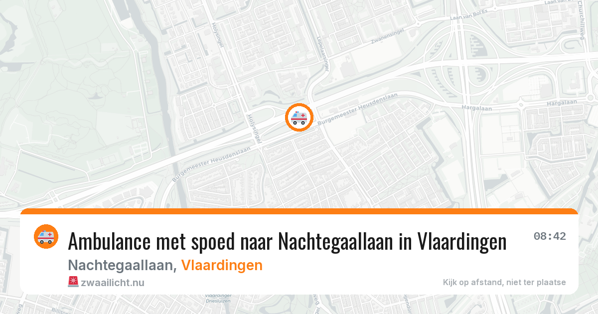 Ambulance met spoed naar Nachtegaallaan in Vlaardingen — 7 mei 2026