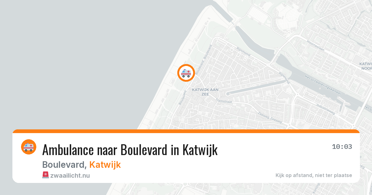 Ambulance naar Boulevard in Katwijk — 23 jul 2026