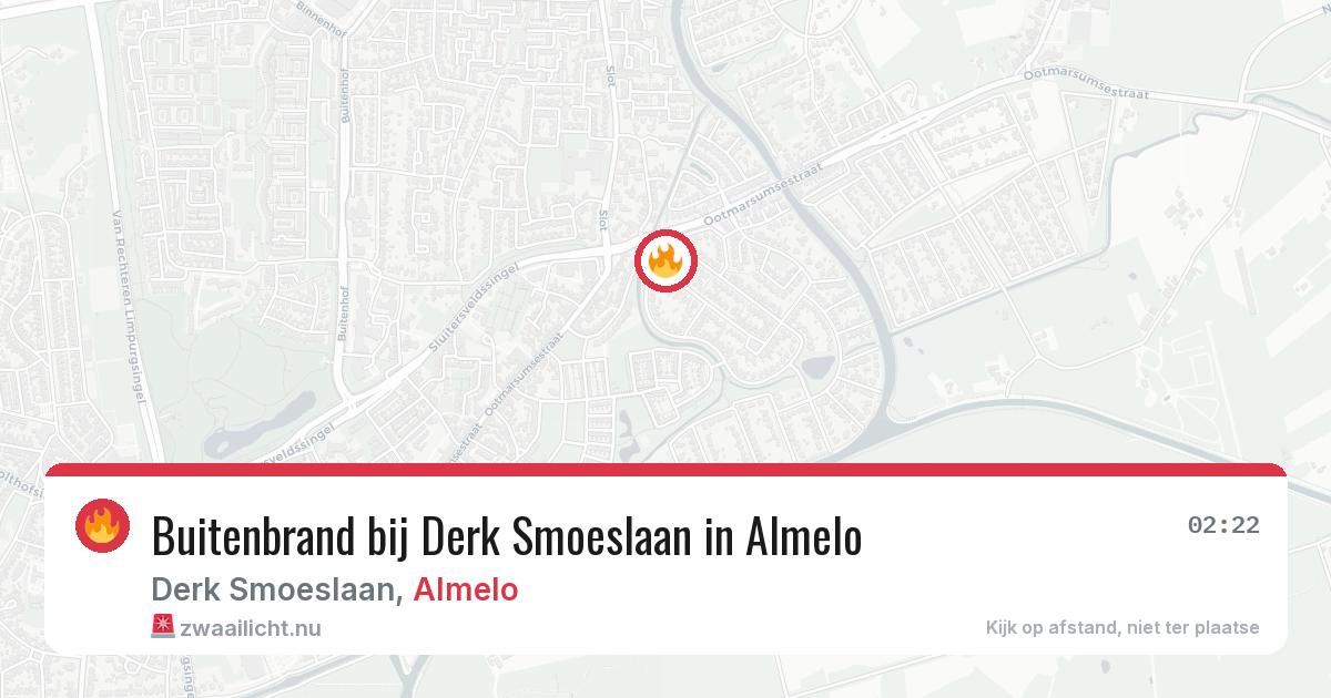 Buitenbrand bij Derk Smoeslaan in Almelo — 16 mei 2026